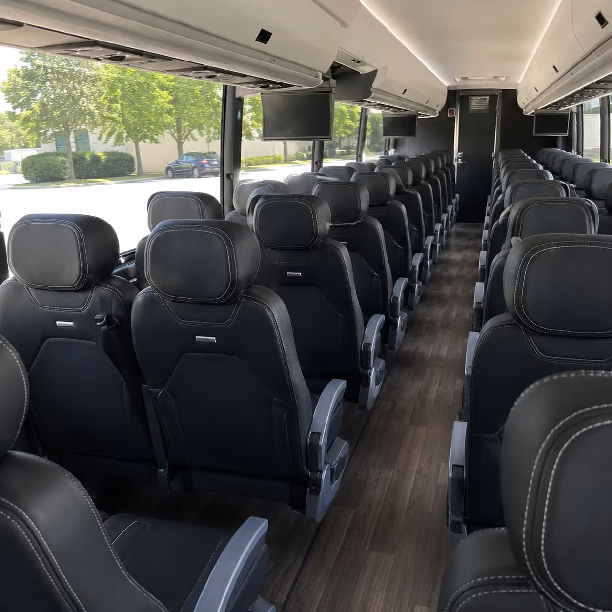 little rock charter bus interior